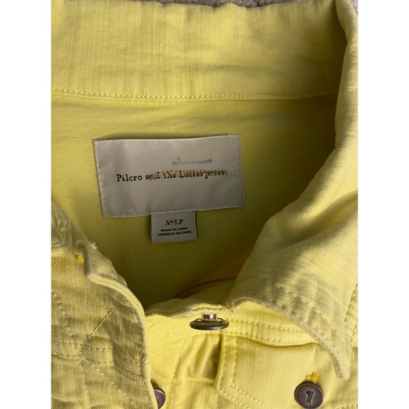 PILCRO AND THE LETTERPRESS‎ Women's yellow denim jacket. Size LargeP - Picture 4 of 9